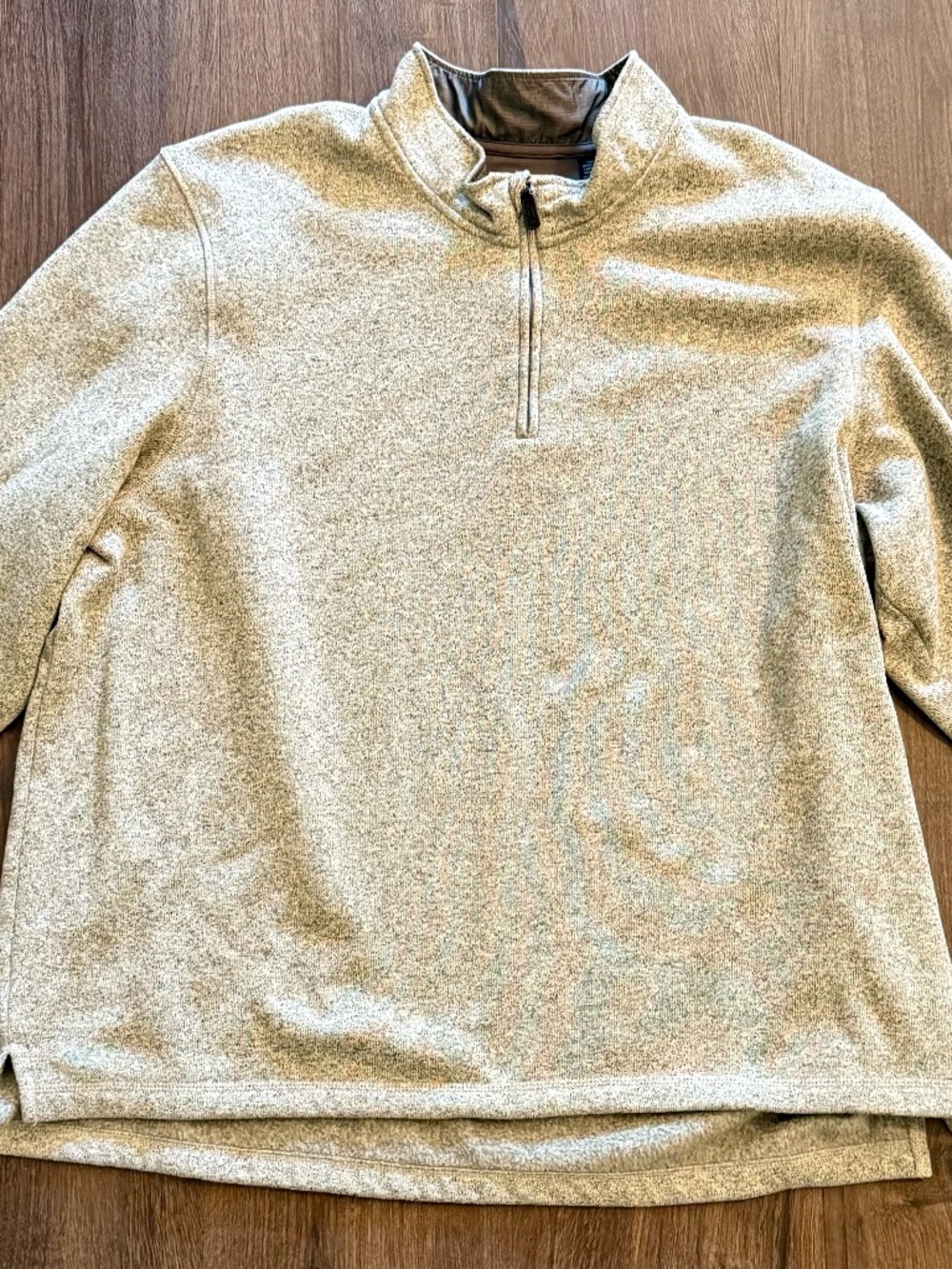 Wrangler Authentics Men's Big & Tall Long Sleeve Fleece Quarter-zip - Gray - 3XL